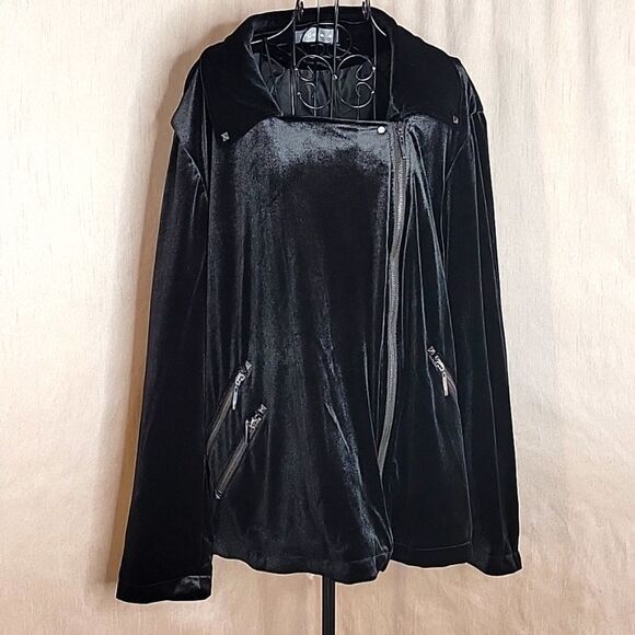 BAGATELLE‎ Black Velvet Jacket - Picture 1 of 7